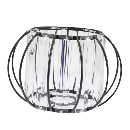 KOMBIUDA Kristallglas Lampenschirm Deckenleuchte Lampenabdeckung Schutzkäfig Schwarz Wohnzimmer Esszimmer Schlafzimmer Vintage Pendelleuchte von KOMBIUDA