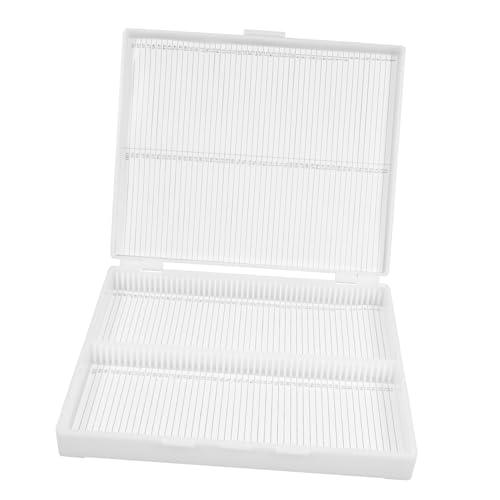 KOMBIUDA Kunststoff Aufbewahrungsbox mit Fächern für Mikroskopobjektträger Stapelbar Transparentem Deckel für Labor und Unterricht zur Sicheren Glas-slide Lagerung KOMBIUDA Kunststoff Aufbewahrungsbox mit Fächern für Mikroskopobjektträger Stapelbar Transparentem Deckel für Labor und Unterricht zur Sicheren Glas-slide Lagerung von KOMBIUDA