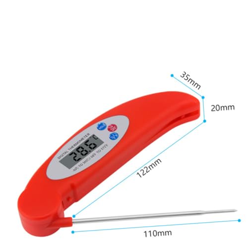 KOMBIUDA Lebensmittel-thermometer Sondenthermometer Rot von KOMBIUDA
