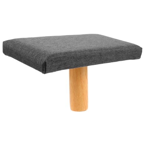KOMBIUDA Meditationsbank Holz mit Polster Tragbarer Seiza Hocker für Gebet und Meditation Grauer Mittlerer Sitzhocker für Personen Ab Sicher und Komfortabel für Kniende Sitzhaltung von KOMBIUDA