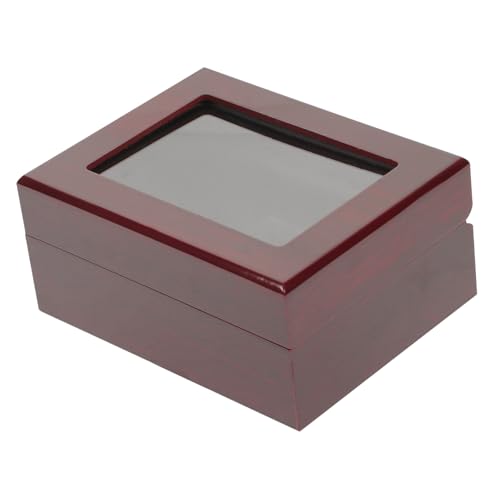 KOMBIUDA Mehrfach Gelochte Champion Ringbox Holz Schmuckaufbewahrungskoffer für Ringe Ohrringe und Armbänder Kompakte Schmuckbox mit Praktischem Schutz und Vielseitiger Nutzung für Zuhause von KOMBIUDA