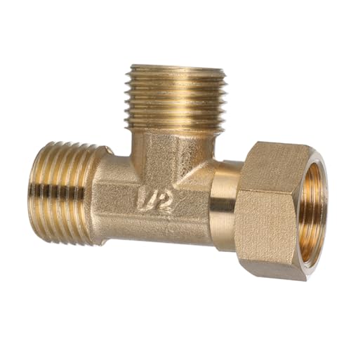 KOMBIUDA Messing Adapter Winkel mit Dichtung für Wasserrohre Langlebiger Verbinder mit Dichtem Anschluss Installieren für Heißwasser und Sanitäranlagen Fach Anschluss von KOMBIUDA