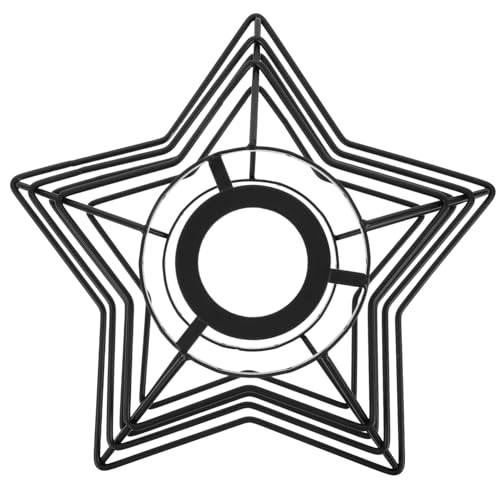 KOMBIUDA Metall Lampenschirm Drahtgitter Sternform DIY Vintage Industrieller Pendelleuchtenkäfig Schwarz Einfach Montierbarer Lampenhalter Für Decken Wandleuchten Wohnzimmer Schlafzimmer KOMBIUDA Metall Lampenschirm Drahtgitter Sternform DIY Vintage Industrieller Pendelleuchtenkäfig Schwarz Einfach Montierbarer Lampenhalter Für Decken Wandleuchten Wohnzimmer Schlafzimmer von KOMBIUDA