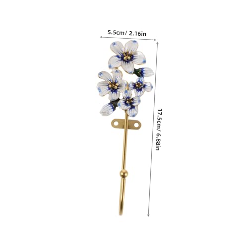 KOMBIUDA Metall Wandhaken mit Künstlerischem Emaille-blumenmuster Kompakter Japanischer Stil Vielseitiger Handtuch Schlüsselhalter für Flur Bad Küche Langlebige Vintage Wanddekoration von KOMBIUDA