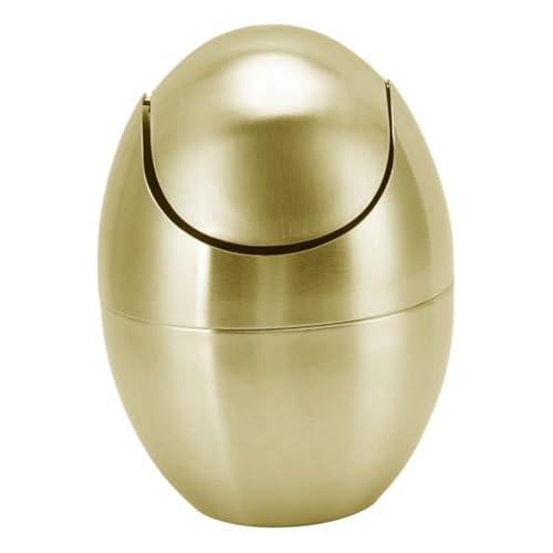 KOMBIUDA Mini Mülleimer Eierform Kompakter Schwingdeckel Desktop Müllbehälter Langlebiger Recycling Abfalleimer für Büro Wohnzimmer Badezimmer Platzsparender Tisch Abfallkorb KOMBIUDA Mini Mülleimer Eierform Kompakter Schwingdeckel Desktop Müllbehälter Langlebiger Recycling Abfalleimer für Büro Wohnzimmer Badezimmer Platzsparender Tisch Abfallkorb von KOMBIUDA