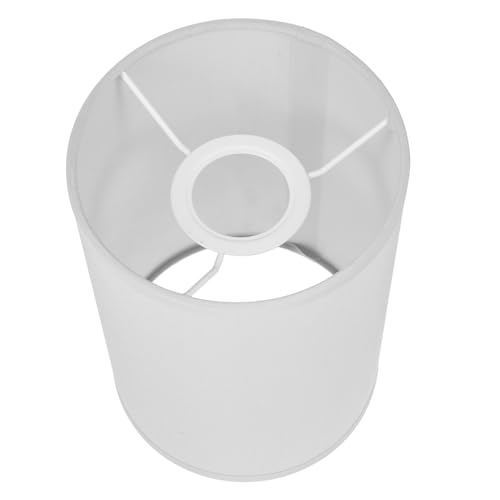 KOMBIUDA Moderner Stoff Lampenschirm Rundes Trommel-design Fassung Beige Weicher Lichtdiffusor für Schlafzimmer Hotel Restaurant Tischlampen von KOMBIUDA