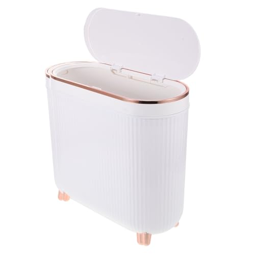 KOMBIUDA Narrow Bathroom Trash Can mit Deckel Geruchsabdichtung Schlanker Abfalleimer für Enge Räume Modernes Design für Bad Toilette und Gäste-wc Eleganter Abfallbehälter für Frische KOMBIUDA Narrow Bathroom Trash Can mit Deckel Geruchsabdichtung Schlanker Abfalleimer für Enge Räume Modernes Design für Bad Toilette und Gäste-wc Eleganter Abfallbehälter für Frische von KOMBIUDA