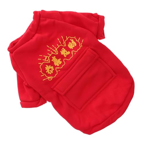 KOMBIUDA Neujahrs Pet Kostüm Warmes Hundemantel Kaltwetterfestes Haustier Zweibeiniges Design Für Kleine Mittelgroße Hunde Katzen Winter Kleidung von KOMBIUDA