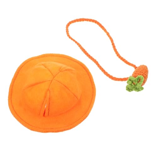 KOMBIUDA Niedliches Kaninchenkostüm mit Dekorativem Orangefarbenem Karotten Rucksack und Hasenohren Hut für Haustiere Modisch Fototauglich für Partys und Geburtstage von KOMBIUDA