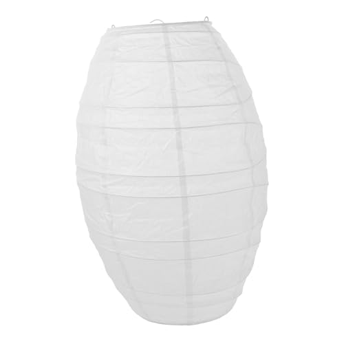 KOMBIUDA Ovaler Faltbarer Papierlampenschirm Leichter Hängender Lampenschirm Moderner Lampion für Wohnzimmer Schlafzimmer Esszimmer und Dekorative Beleuchtung von KOMBIUDA