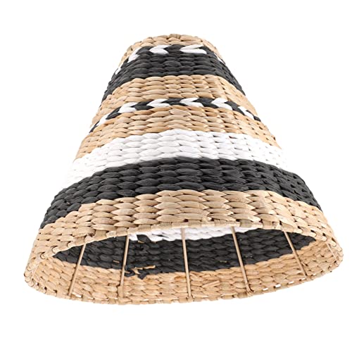 KOMBIUDA Papier lampenschirm Retro Stil Geflochten ohne Geruch Kompatibel mit Tischlampe und Deckenleuchte Einfache Montage Langlebig Eleganter Vintage look Vielseitig für Wohnzimmer und von KOMBIUDA