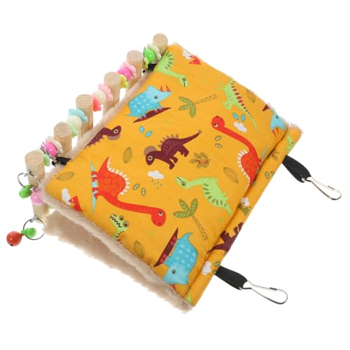 KOMBIUDA Parakeet Bed Hängende Vogelschaukel mit Holzstange Wärmendes Vogelhängematte Schlafplatz für Wellensittiche Kleintiere Schutz und im Käfig Vogelhängeset von KOMBIUDA