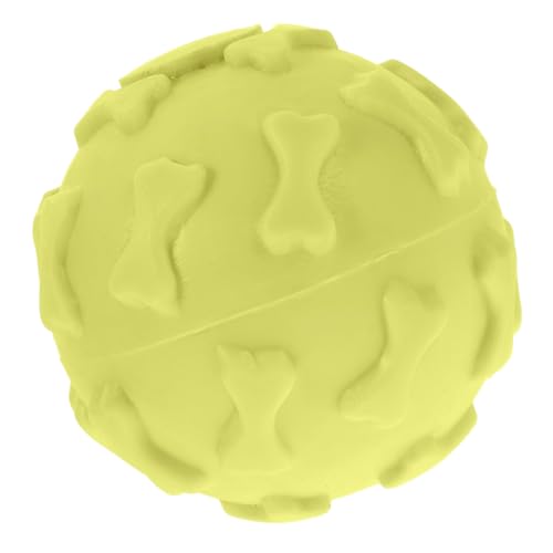 KOMBIUDA Portable Gummiball für Hunde Interaktives Kauspielzeug mit Quietschfunktion Unzerstörbar und Zahnreinigend für Kleine und Mittelgroße Hunde Fördert das Kauen Zahnpflege von KOMBIUDA