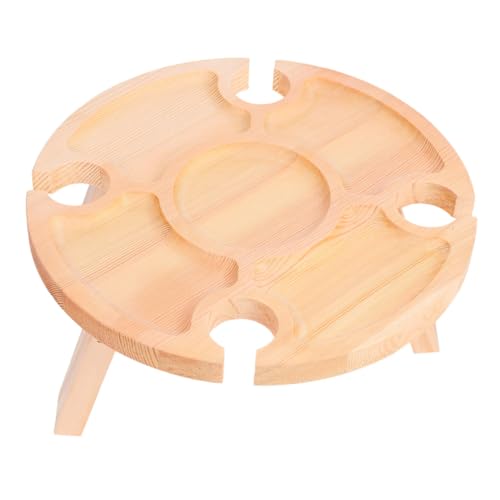 KOMBIUDA Praktischer Faltbarer Outdoor Weintisch Großer Tragbarer Picknick Serviertisch Robustem Material Leicht für Strand Garten Grasland mit von KOMBIUDA