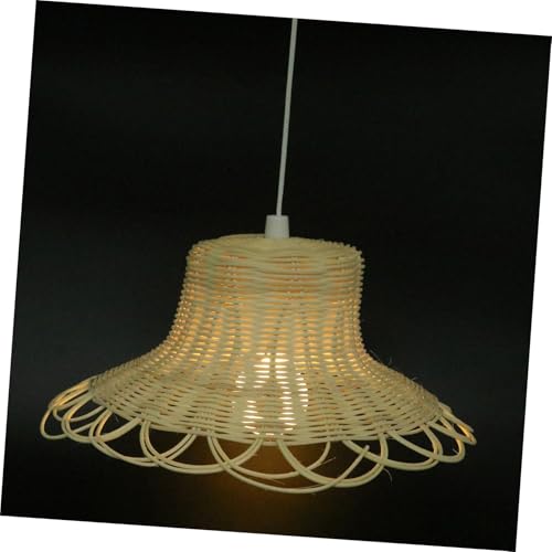 KOMBIUDA Rattan Lampenschirm für Deckenleuchte Handgewebt Rustikaler Lampenschirm Warmes Licht Geeignet für Wohnzimmer Schlafzimmer Hotel und Stilvolle Pendelleuchte in Khaki KOMBIUDA Rattan Lampenschirm für Deckenleuchte Handgewebt Rustikaler Lampenschirm Warmes Licht Geeignet für Wohnzimmer Schlafzimmer Hotel und Stilvolle Pendelleuchte in Khaki von KOMBIUDA