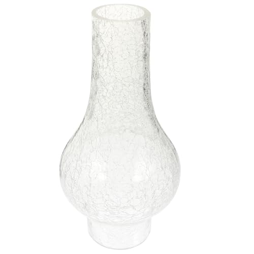 KOMBIUDA Retro Öllampenschirm Ersatzglas mit Rissiger Textur Winddichter Transparenter Glas schirm für Kleine Petroleumlampen Vielseitiger Vintage Lampenglas schutz für Kerzenlicht und von KOMBIUDA