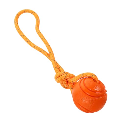KOMBIUDA Robustes Interaktives Hundespielzeug zum Kauen Beißfestes Sicheres Zahnpflege Haushunde Fördert Intelligenz und Beschäftigung Geeignet für Aggressives Kauen Orange von KOMBIUDA