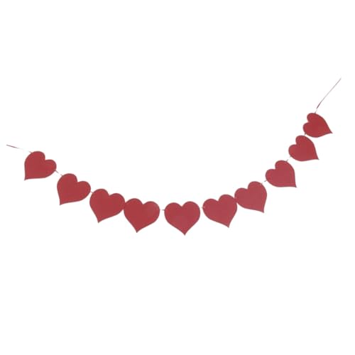 KOMBIUDA Rotes Herz Wimpelbanner Teilig Filz und Band Herzgirlande für Hochzeit Party Festival Hausdekoration Wetterfest Vielseitig Einsetzbar für Baum und Wanddeko KOMBIUDA Rotes Herz Wimpelbanner Teilig Filz und Band Herzgirlande für Hochzeit Party Festival Hausdekoration Wetterfest Vielseitig Einsetzbar für Baum und Wanddeko von KOMBIUDA