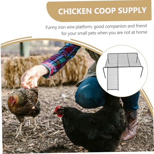KOMBIUDA Rutin Hühnerplattform aus Stabilem Eisen mit Robustem Metallgestell Verschleißfestes Futter Spielpodest für Haustiere Kreative Kletter Ruhefläche für Kleine Hühner und Geflügel von KOMBIUDA