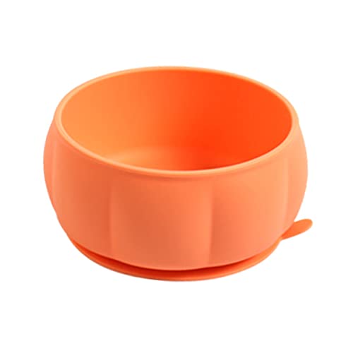 KOMBIUDA Babygeschirr Saugnapf Silikon-futternapf Für Kleinkinder Essen Zubehör Kindergeschirr Mit Kürbis-design Ölabweisend Leicht Zu Reinigen von KOMBIUDA