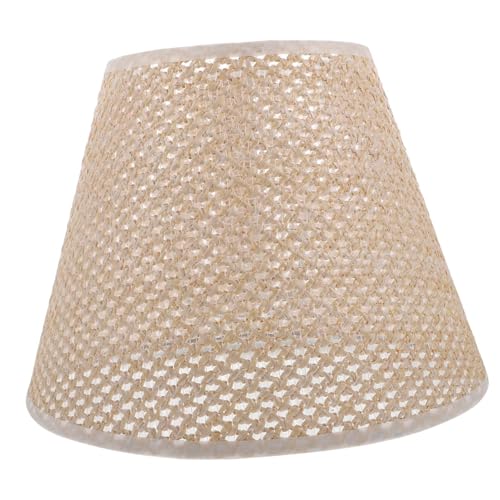 KOMBIUDA Simulierter Rattan Lampenschirm Handgefertigter Langlebiger Lampenschirm für Tischlampe Einfacher Stil Hochwertiger Haushalt Geeignet für Wohnzimmer Restaurant und Büro Inklusive von KOMBIUDA