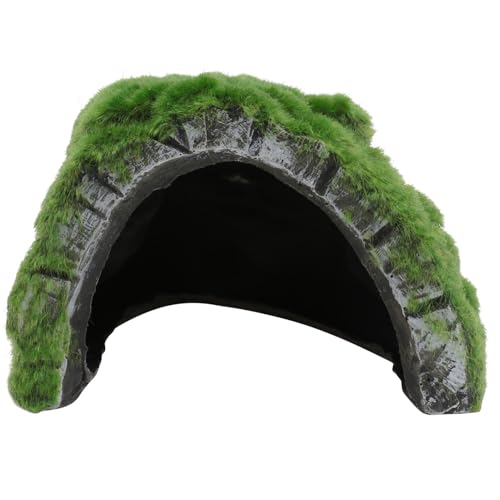 KOMBIUDA Tortoise Moos höhle Terrarium Unterschlupf aus Langlebigem Harz Naturnahes Aquarium Versteck Umweltfreundlich und Sicher als Versteck und Lebensraum für Schildkröten und Reptilien von KOMBIUDA