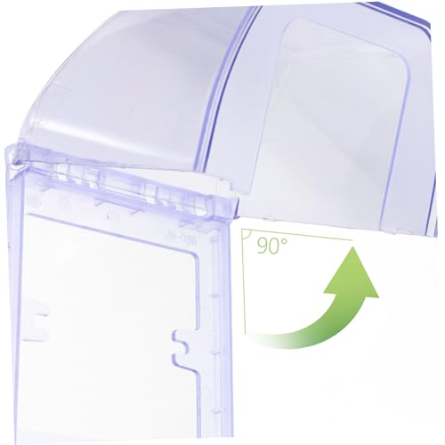 KOMBIUDA Transparent wasserdichte Steckdosen Abdeckung Schutzbox für Badezimmer Außenbereich Spritzwassergeschützt Sicherheitsbox für Feuchte Bereiche von KOMBIUDA