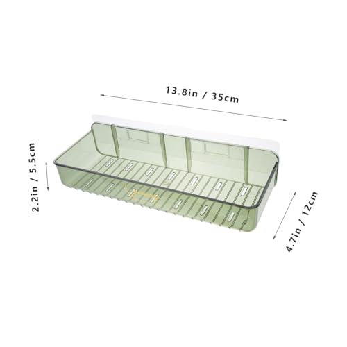 KOMBIUDA Transparenter Pet wandhalter Badregal ohne Bohren Rostfrei Großer Stauraum Installieren Selbstklebend Langlebiger Organizer für Shampoo und Badutensilien von KOMBIUDA