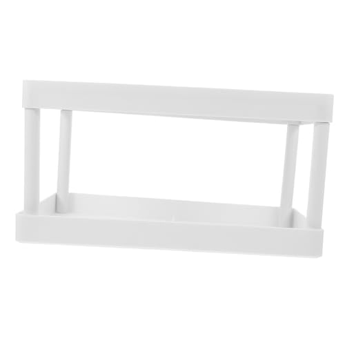 KOMBIUDA Transparenter Weißer Organizer mit Großem Stauraum für Schreibtisch Kosmetik und Büro Platzsparendes Regal für Schlafzimmer und Arbeitsfläche von KOMBIUDA
