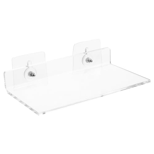 KOMBIUDA Transparentes Acryl wandregal ohne Bohren Küchen Badezimmer aufbewahrung Selbstklebendes Stabiles Platzsparendes Küchenregal mit Hoher Tragkraft und Modernem Design von KOMBIUDA