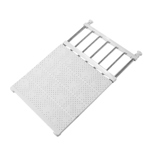 KOMBIUDA Verstellbares Bohrfreies Kleiderschrank Regal aus Hochkohlenstoffstahl und Abs Rostfrei Platzsparend für Kleidung Schuhe und Haushaltsorganisation Ausziehbar Weiß KOMBIUDA Verstellbares Bohrfreies Kleiderschrank Regal aus Hochkohlenstoffstahl und Abs Rostfrei Platzsparend für Kleidung Schuhe und Haushaltsorganisation Ausziehbar Weiß von KOMBIUDA