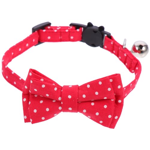 KOMBIUDA Verstellbares Haustier Halsband mit Roter Baumwoll Schleife Komfortabler Hunde Katzenhalskragen für Neujahr und Weihnachten Modisches Accessoire für Festliche Anlässe KOMBIUDA Verstellbares Haustier Halsband mit Roter Baumwoll Schleife Komfortabler Hunde Katzenhalskragen für Neujahr und Weihnachten Modisches Accessoire für Festliche Anlässe von KOMBIUDA