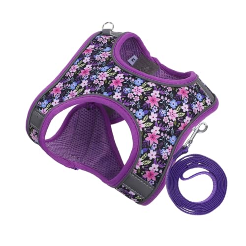 KOMBIUDA Verstellbares Haustier-brustgeschirr mit Leine Atmungsaktives Stabiles Hundegeschirr für Kleine Hunde und Katzen Leichtes Waschbares Welpen Katzenweste Geschirr KOMBIUDA Verstellbares Haustier-brustgeschirr mit Leine Atmungsaktives Stabiles Hundegeschirr für Kleine Hunde und Katzen Leichtes Waschbares Welpen Katzenweste Geschirr von KOMBIUDA