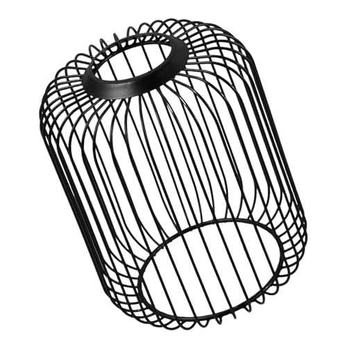 KOMBIUDA Vintage Eisen Lampenschirm mit Hohlmuster Robuster Metall lichtabdeckung Zylindrischer Deckenlampen schirm Schwarz Obere Öffnung Untere Öffnung für Restaurantbeleuchtung von KOMBIUDA