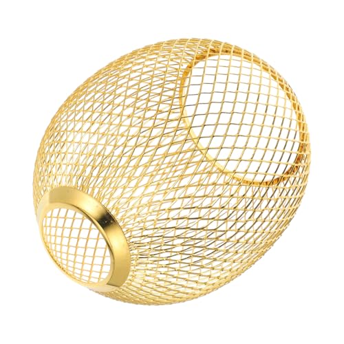 KOMBIUDA Vintage Lampenschirm aus Robustem Metall Goldfarben Kugelförmiger Drahtgeflecht design Hohl für Sanfte Lichtstreuung Einfache Montage als Lampenschirm für Steh Tischlampen KOMBIUDA Vintage Lampenschirm aus Robustem Metall Goldfarben Kugelförmiger Drahtgeflecht design Hohl für Sanfte Lichtstreuung Einfache Montage als Lampenschirm für Steh Tischlampen von KOMBIUDA