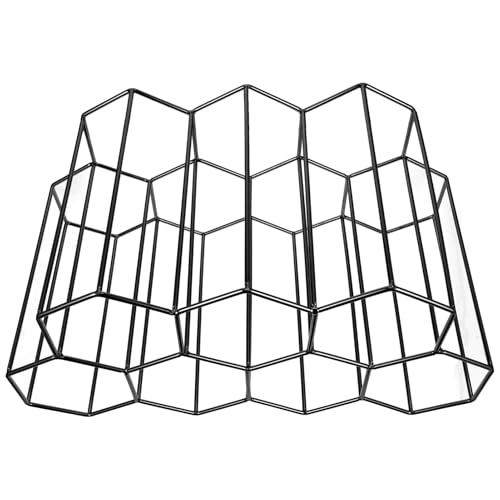 KOMBIUDA Vintage Metall Weinregal Honigwaben Stil Weinflaschenhalter Robust Dekoratives Flaschen Display Regal für Bar Wohnzimmer von KOMBIUDA