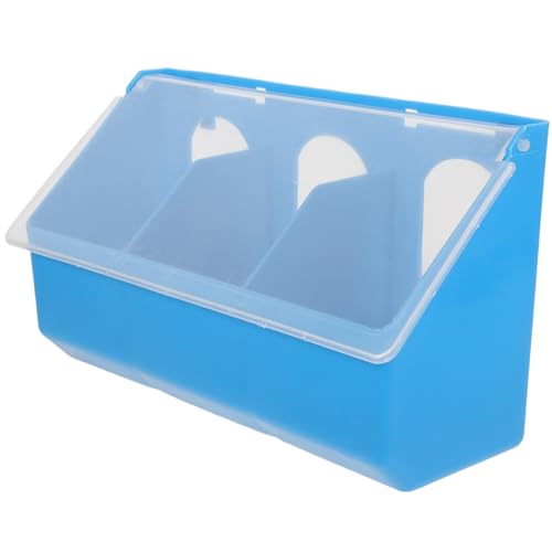 KOMBIUDA Vogelkäfig Futterspender aus Robustem Kunststoff Dreifach Hängender Futternapf für Wellensittiche und Tauben Verschleißfestes Vogelfutterbehälter Zubehör Praktisch zur Futter von KOMBIUDA