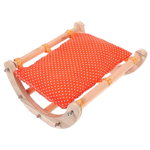 KOMBIUDA Warmes Hölzernes Hamster Wiegebett mit Stabilem Stand Langlebig und Bruchfest für Kleine Haustiere und Reptilien Erhöhtes Schlafplatz für Sicheren und Erkundung von KOMBIUDA