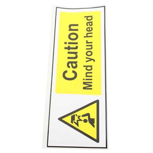 KOMBIUDA Warnschild Niedrige Decke Selbstklebend Niedriges Deckenwarnschild für Lager Schule Werkstatt Praktisch Robustes Warnschild mit Hoher Haftung UV Schutz von KOMBIUDA