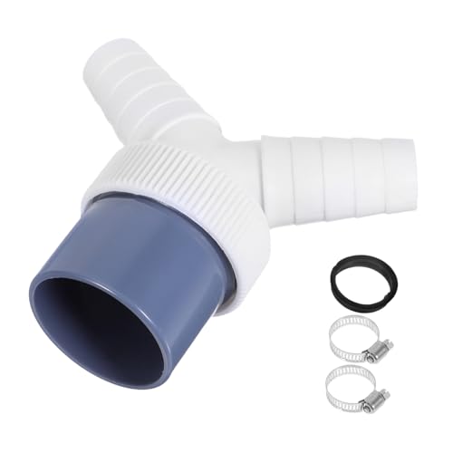 KOMBIUDA Waschmaschinen Abflussadapter Doppelanschluss Anschlussstück mit Schlauchschellen Langlebiger Waschmaschinen Ablaufschlauch Verbinder für Flexible Wasserrohrverbindung Kompatibel von KOMBIUDA