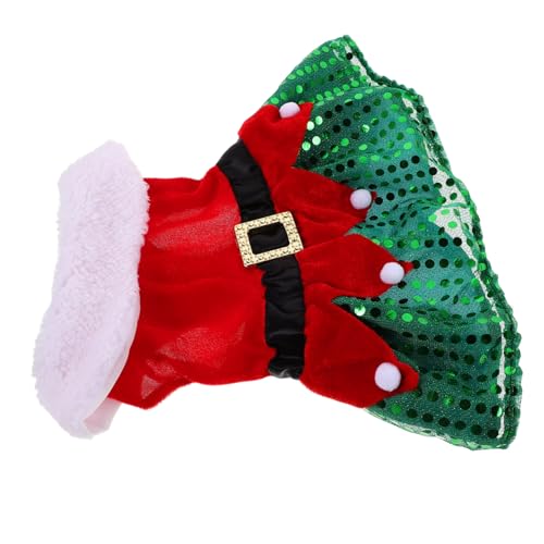 KOMBIUDA Weihnachtliches Haustierkleid mit Weihnachtsbaum-Pailletten Rotes Festliches Outfit für Katzen und Hunde Kreatives Xmas-Kostüm für Haustier-Weihnachtspartys und Festliche Anlässe KOMBIUDA Weihnachtliches Haustierkleid mit Weihnachtsbaum-Pailletten Rotes Festliches Outfit für Katzen und Hunde Kreatives Xmas-Kostüm für Haustier-Weihnachtspartys und Festliche Anlässe von KOMBIUDA