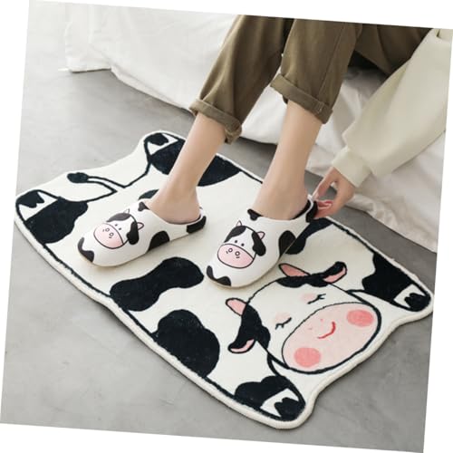 KOMBIUDA rutschfeste Badematte mit Kuhmuster Saugfähige Bodenmatte Anti rutsch Fußmatte für Badezimmer Küche und Wohnzimmer Weiche Dekorative Eingangsmatte mit Druckdesign von KOMBIUDA