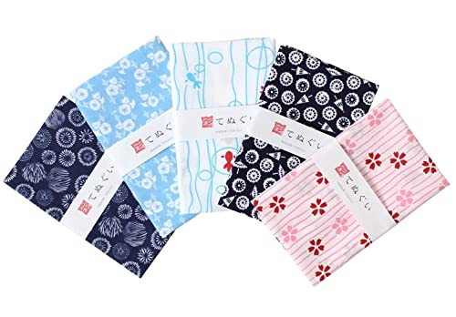 irodori Japanisches Trachtenhandtuch Tenugui Basic Muster 3 mit Ausfransenschutz Verarbeitung 5er Set mit Tenugui Iroha irodori Japanisches Trachtenhandtuch Tenugui Basic Muster 3 mit Ausfransenschutz Verarbeitung 5er Set mit Tenugui Iroha von binoa