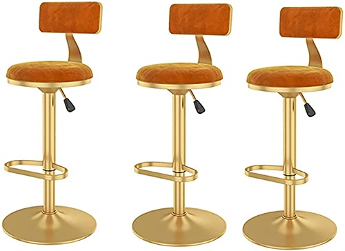 KOMFGT Barhocker 3er Set Frühstück Esszimmerhocker Barhocker Verstellbare Thekenhocker Barstühle Modernes Design Drehbar Barhocker Gasdruckfeder Hocker für Küchentheke 360 Grad von KOMFGT