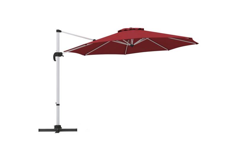 KOMFOTTEU Ampelschirm, Sonnenschirm 360° drehbar & 5 stufig kippbar, mit Ständer von KOMFOTTEU