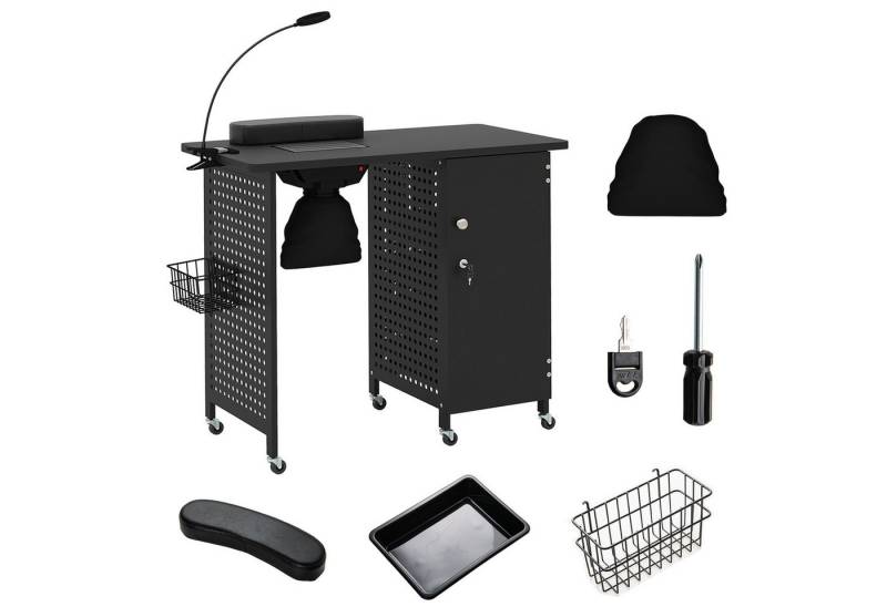 KOMFOTTEU Arbeitstisch, Nageltisch Nagelfrisiertisch mit Staubbeuteln & Abnehmbarer Kasten KOMFOTTEU Arbeitstisch, Nageltisch Nagelfrisiertisch mit Staubbeuteln & Abnehmbarer Kasten von KOMFOTTEU
