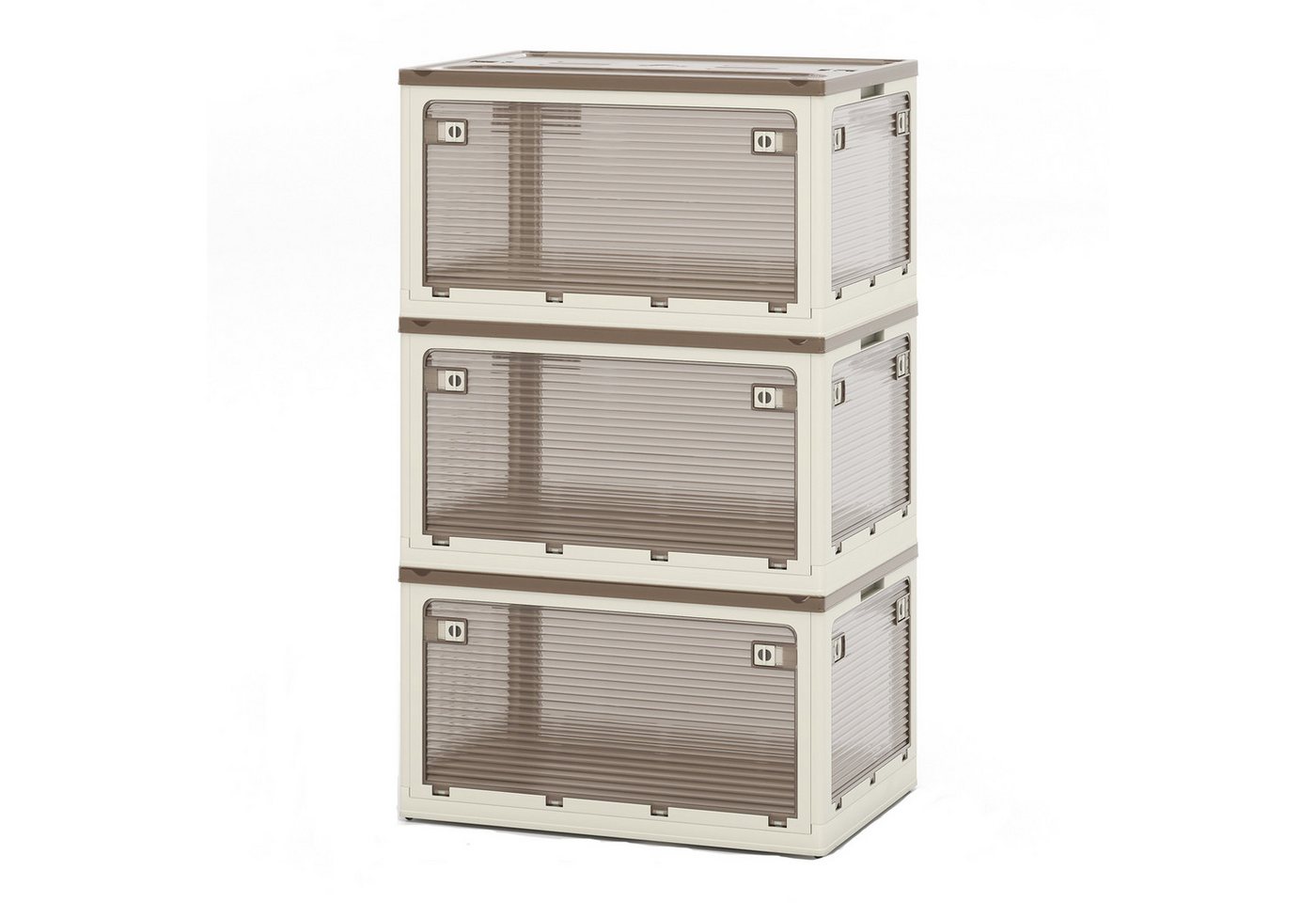 KOMFOTTEU Aufbewahrungsbox 3x98L, mit Deckel, stapelbare Ordnungsbox mit Rollen KOMFOTTEU Aufbewahrungsbox 3x98L, mit Deckel, stapelbare Ordnungsbox mit Rollen von KOMFOTTEU
