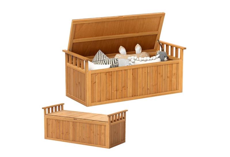 KOMFOTTEU Auflagenbox, Sitzbank mit 209L Stauraum & & Seitengriffen von KOMFOTTEU