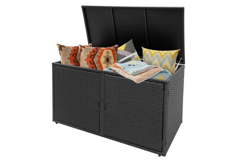 KOMFOTTEU Auflagenbox Kissenbox, 335L Polyrattan Aufbewahrungsbox von KOMFOTTEU