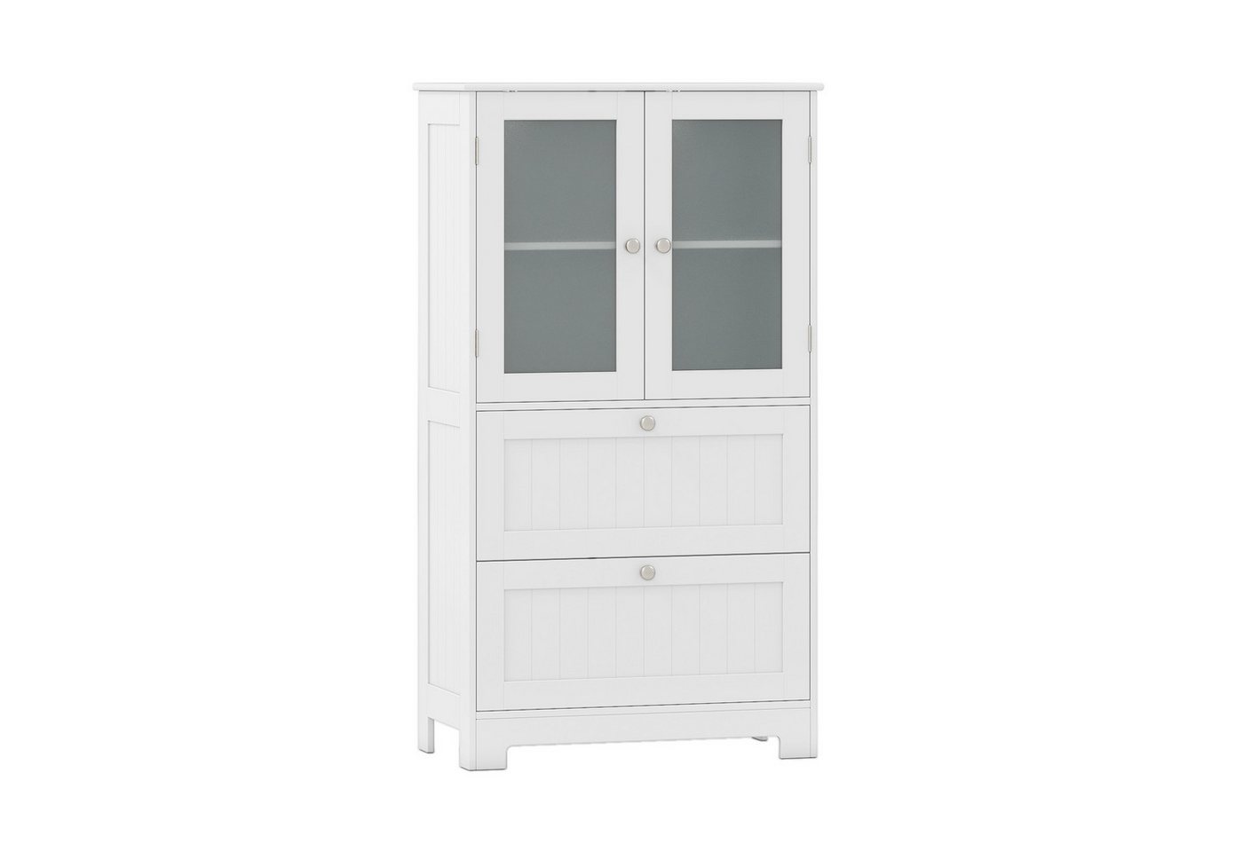 KOMFOTTEU Badkommode, Badschrank mit Doppeltüren & 2 Schubladen, Weiß KOMFOTTEU Badkommode, Badschrank mit Doppeltüren & 2 Schubladen, Weiß von KOMFOTTEU